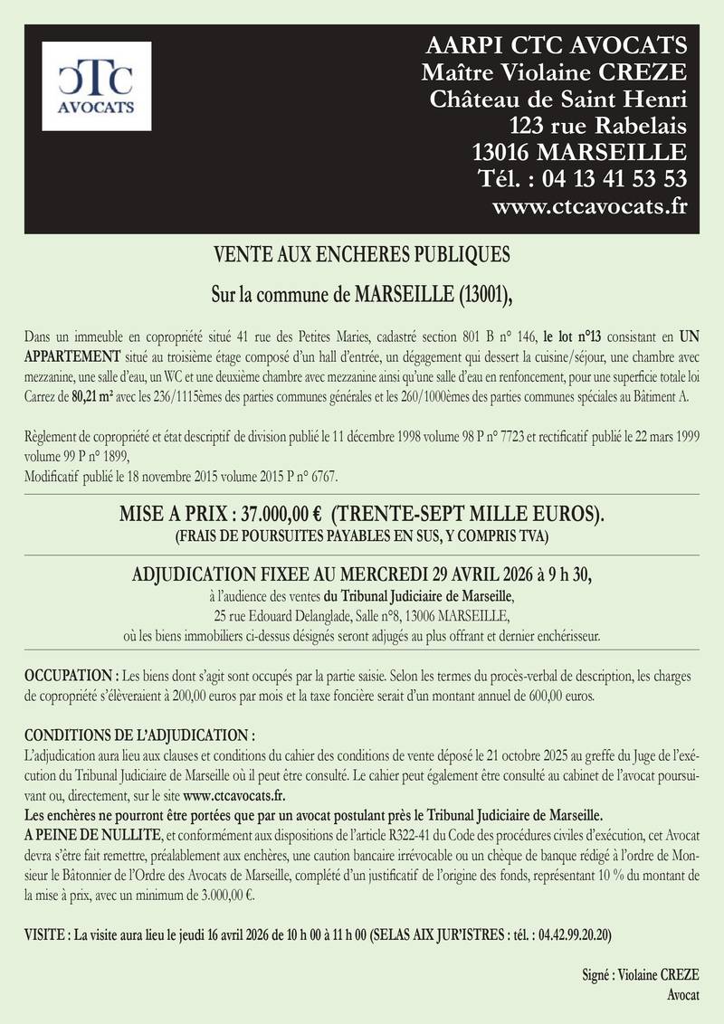 VENTE AUX ENCHERES MARSEILLE 