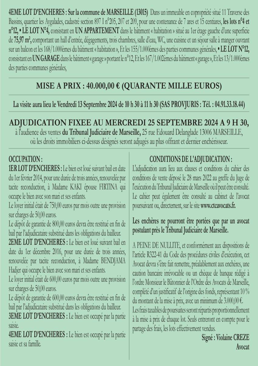 AFFICHE DE VENTE PARTIE 2