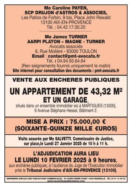 VENTE AUX ENCHERES AIX 27/01/25