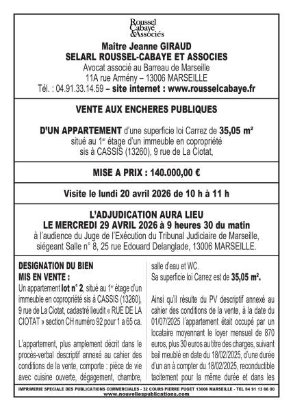 VENTE AUX ENCHERES MARSEILLE 