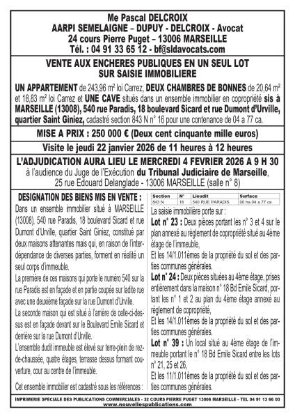 VENTE AUX ENCHERES MARSEILLE 