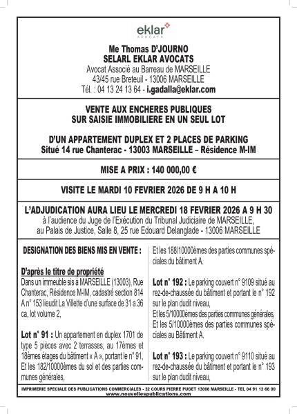 VENTE AUX ENCHERES MARSEILLE