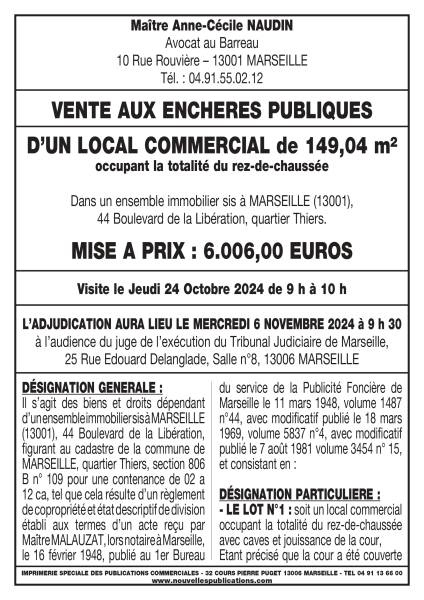 affiche de vente partie 1