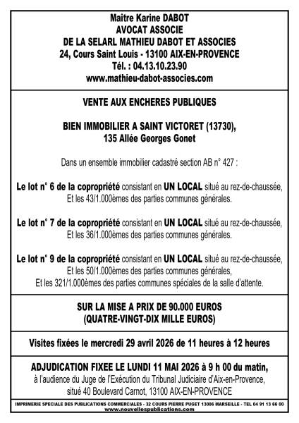 VENTE AUX ENCHERES AIX EN PROVENCE