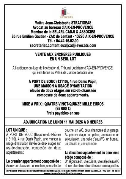 VENTE AUX ENCHERES AIX EN PROVENCE 