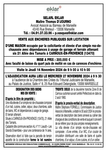 affiche de vente partie 1