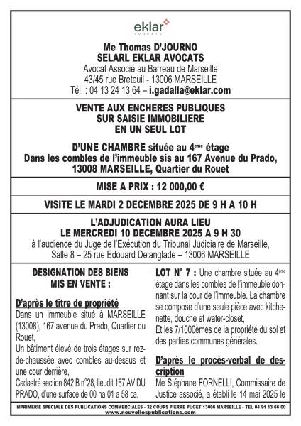 VENTE AUX ENCHERES MARSEILLE