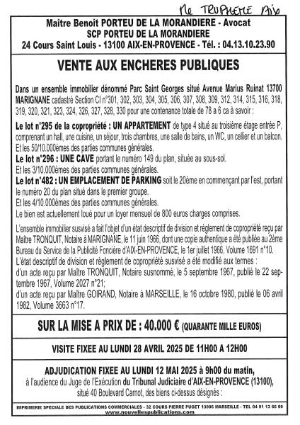 VENTE AUX ENCHERES AIX EN PROVENCE