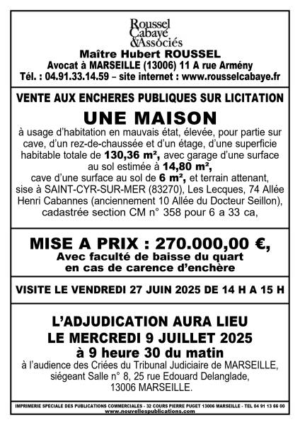 VENTE AUX ENCHERES MARSEILLE