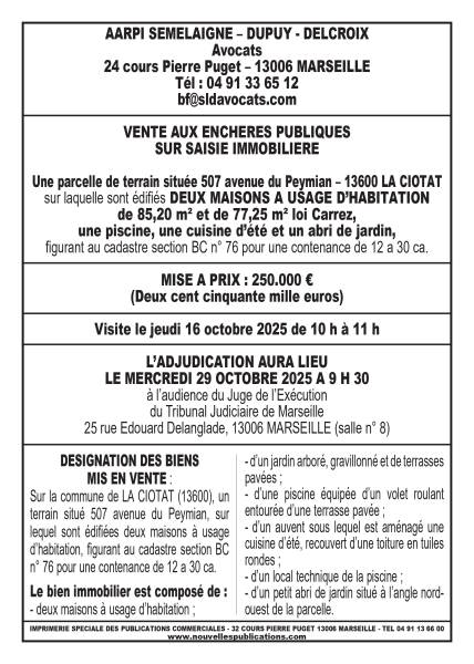 VENTE AUX ENCHERES MARSEILLE