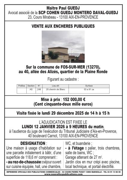 VENTE AUX ENCHERES AIX EN PROVENCE
