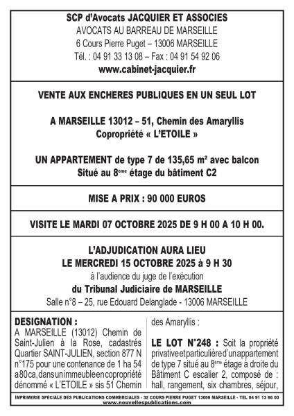 VENTE AUX ENCHERES MARSEILLE