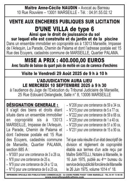 VENTE AUX ENCHERES MARSEILLE 