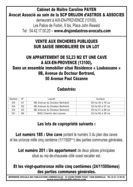 VENTE AUX ENCHERES AIX EN PROVENCE
