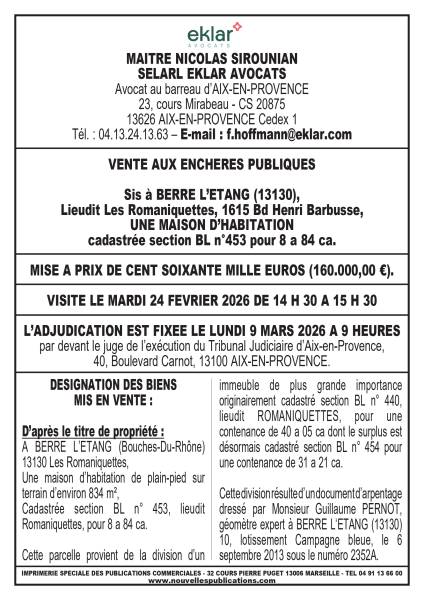 VENTE AUX ENCHERES AIX EN PROVENCE