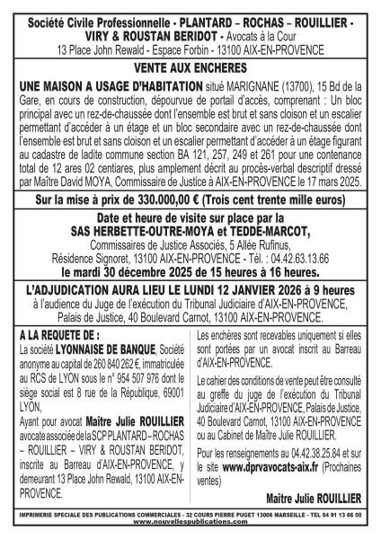 VENTE AUX ENCHERES AIX EN PROVENCE