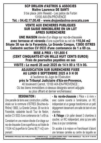 VENTE AUX ENCHERES AIX EN PROVENCE