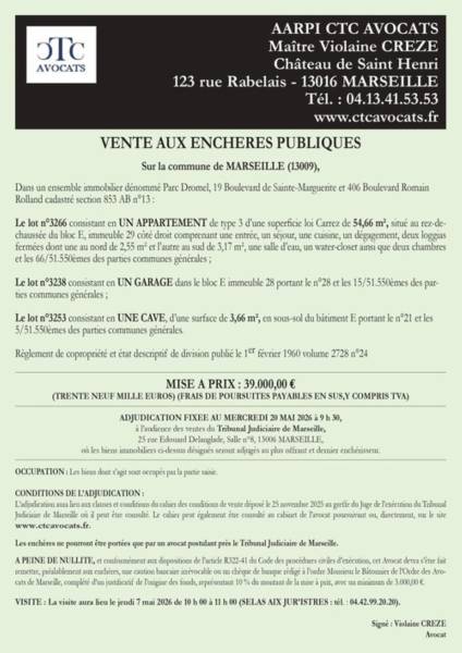 VENTE AUX ENCHERES MARSEILLE