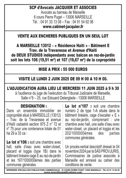 VENTE AUX ENCHERES MARSEILLE