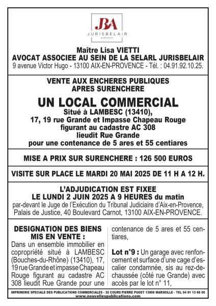VENTE AUX ENCHERES AIX EN PROVENCE