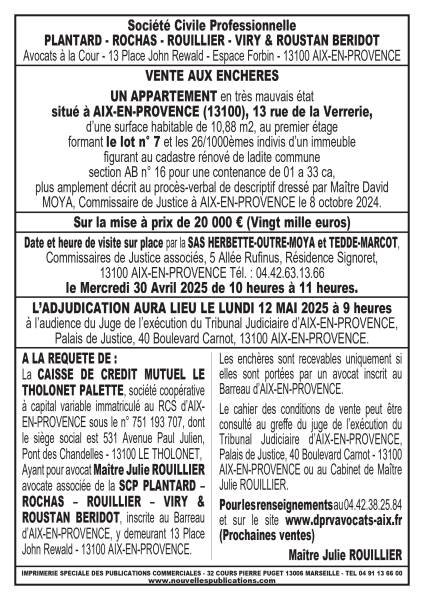 VENTE AUX ENCHERES AIX EN PROVENCE